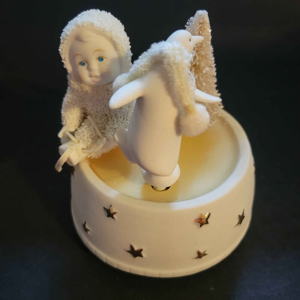 Department 56 Snowbabies "Skating with Friends" Music Box